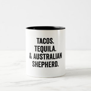 Caneca De Café Em Dois Tons Tacos Tequila E Pastor Australiano Funny 