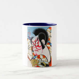 Caneca De Café Em Dois Tons Tadamasa tradicional japonês legal da composiçã