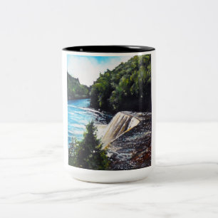 Caneca De Café Em Dois Tons Tahquamenon Falls   Mug