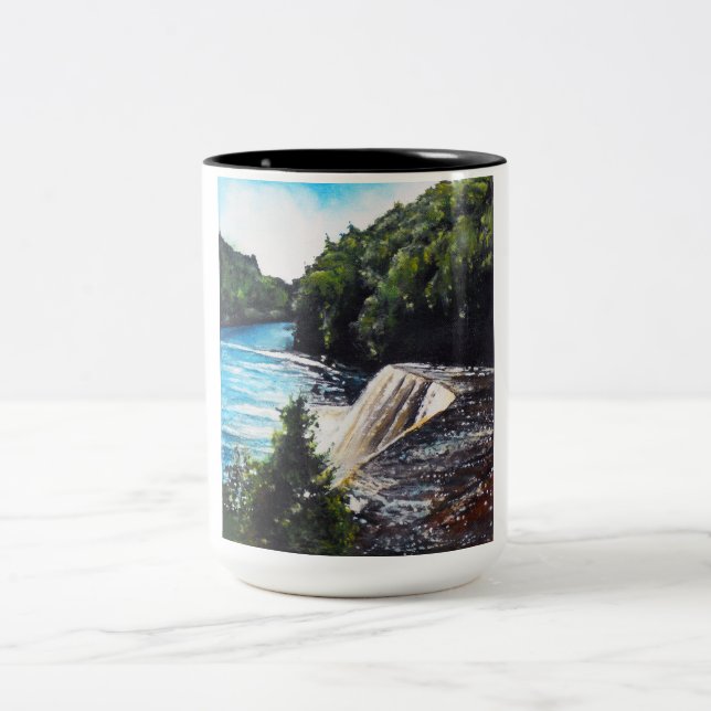 Caneca De Café Em Dois Tons Tahquamenon Falls | Mug (Centro)