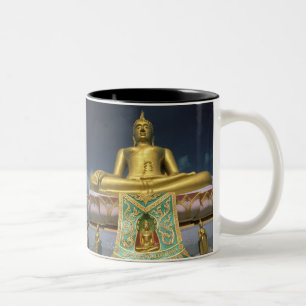 Caneca De Café Em Dois Tons Tailândia, Ilha de Koh Samui. Grande Buda.