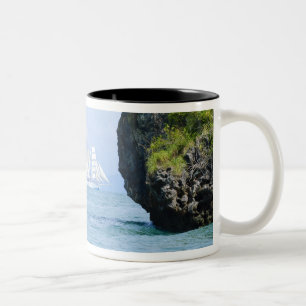 Caneca De Café Em Dois Tons Tailândia, Mar de Andamão. Navio Star Fyer clipper