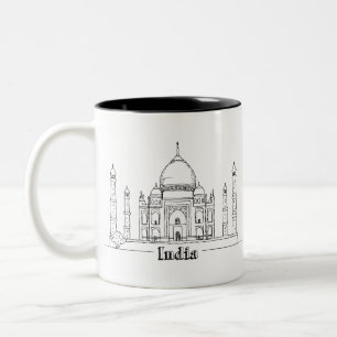 Caneca De Café Em Dois Tons Taj Mahal