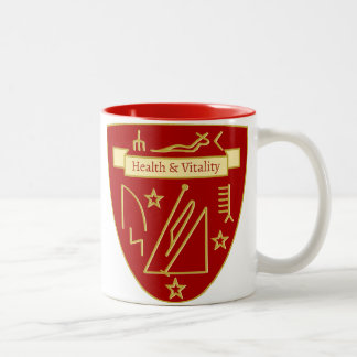 Caneca De Café Em Dois Tons Talismã Personalizado Vitalidade & Bem-Estar