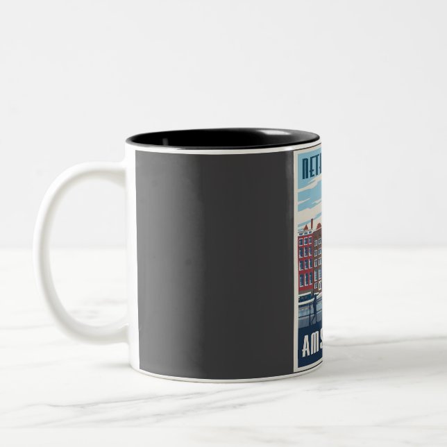 Caneca De Café Em Dois Tons Talk Head Retro Gig (Esquerda)