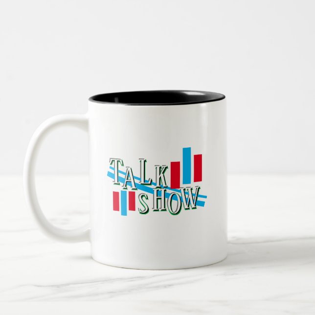 Caneca De Café Em Dois Tons Talk Show Mug (Esquerda)