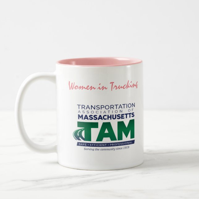 Caneca De Café Em Dois Tons TAM Women in Trucking Two-Tone COFFEE MUG (Esquerda)