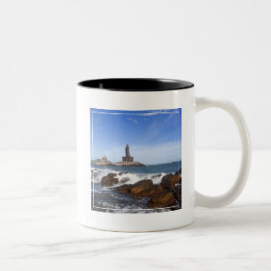 Caneca De Café Em Dois Tons Tamil Nadu da estátua de Thiruvalluvar do santo