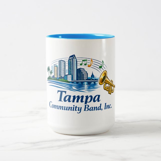 Caneca De Café Em Dois Tons Tampa Community Band Coffee Mug (Centro)