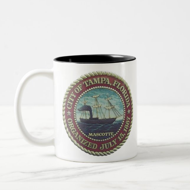 Caneca De Café Em Dois Tons Tampa Florida (Esquerda)