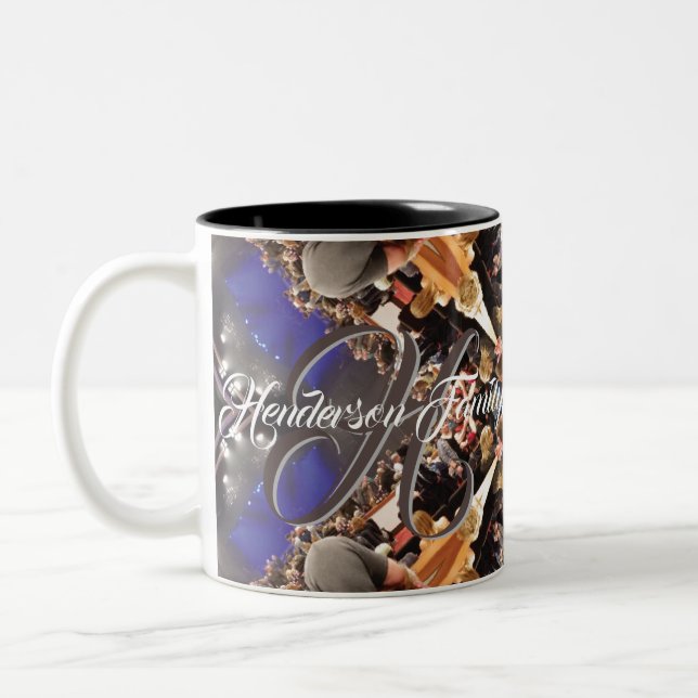Caneca De Café Em Dois Tons Tampão de café personalizado (Esquerda)