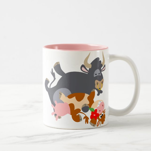 Caneca De Café Em Dois Tons Tango! (touro e vaca) Mug (Direita)