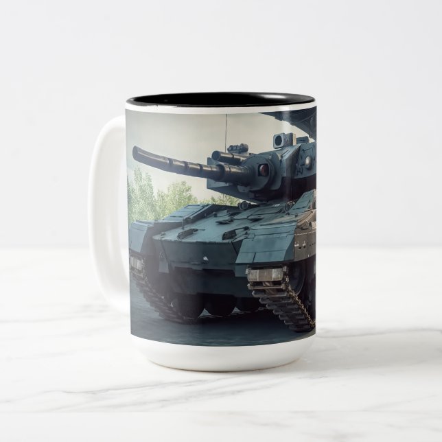 Caneca De Café Em Dois Tons Tanque de uma realidade alternativa (Frente Esquerda)
