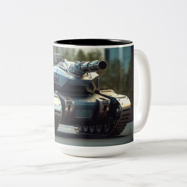 Caneca De Café Em Dois Tons Tanque de uma realidade alternativa (Frente Esquerda)