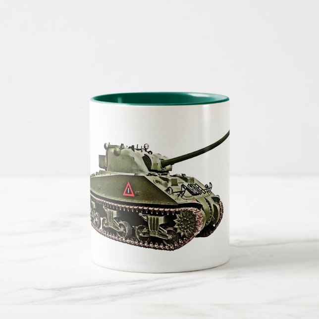 Caneca De Café Em Dois Tons Tanque Sherman VC Firefly (Centro)