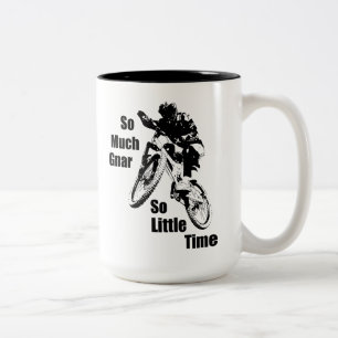 Caneca De Café Em Dois Tons Tanta Gnar Tão Pequena Bicicleta Montanha