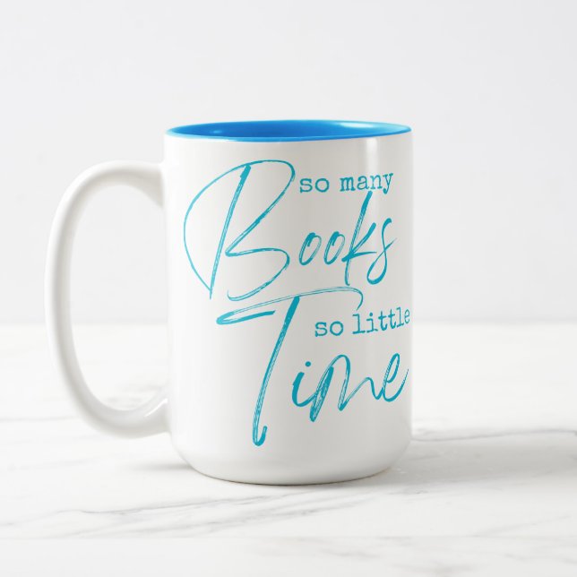 Caneca De Café Em Dois Tons Tantos Livros Tão Pouco Tempo (Esquerda)