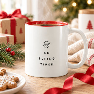 Caneca De Café Em Dois Tons Tão Danado de Cansado