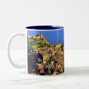 Caneca De Café Em Dois Tons TAORMINA - Sicília -
