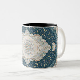 Caneca De Café Em Dois Tons Tapete Persa Turco Antigo