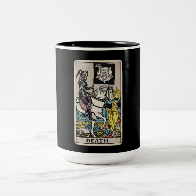 Caneca De Café Em Dois Tons Tarot da Morte (Centro)