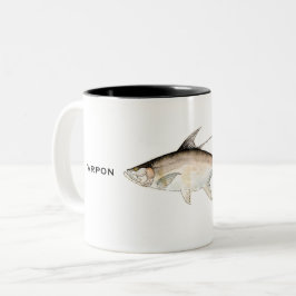 Caneca De Café Em Dois Tons Tarpon Mug | Mug de peixe