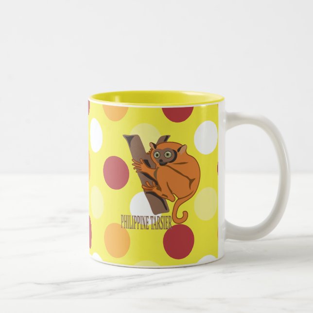 Caneca De Café Em Dois Tons Tarsier filipino (Direita)