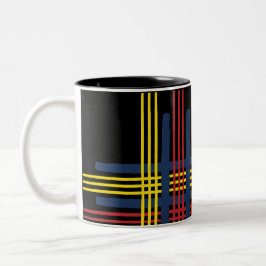 Caneca De Café Em Dois Tons Tartan