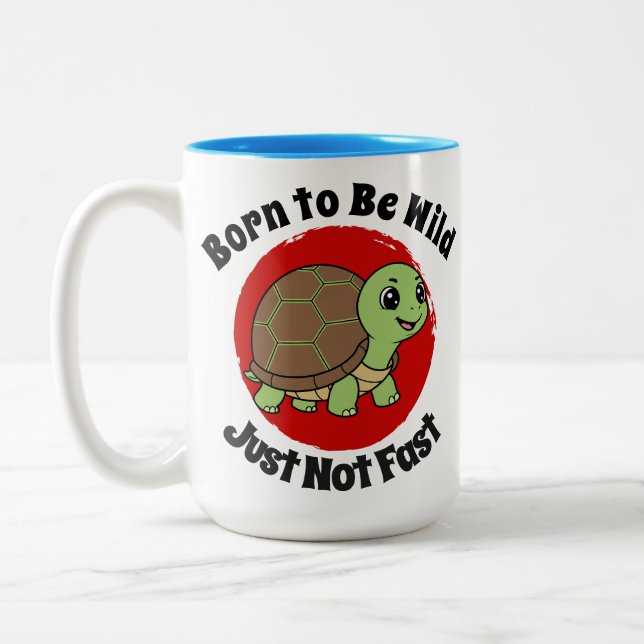 Caneca De Café Em Dois Tons tartaruga  (Esquerda)