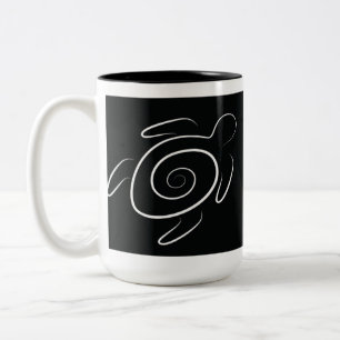Caneca De Café Em Dois Tons Tartaruga Marinha Verde do Havaí