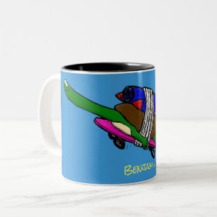 Caneca De Café Em Dois Tons Tartaruga voadora