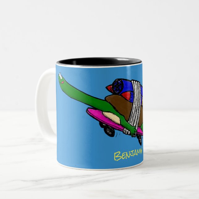 Caneca De Café Em Dois Tons Tartaruga voadora (Frente Esquerda)