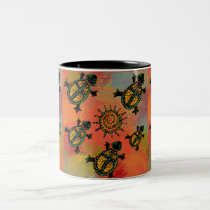 CANECA DE CAFÉ EM DOIS TONS TARTARUGAS DO SUDOESTE ART