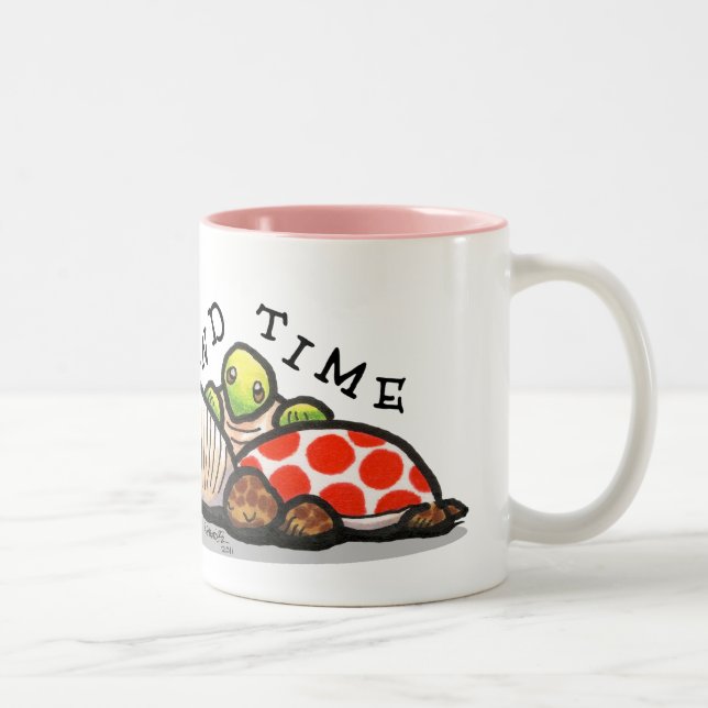 Caneca De Café Em Dois Tons Tartarugas do Tempo da Ilha (Direita)