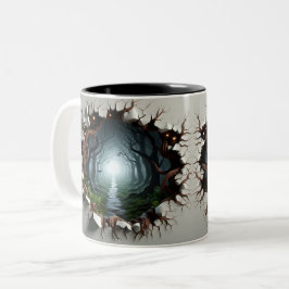 Caneca De Café Em Dois Tons Tasse 2 Couleurs 3D Eerie Halloween