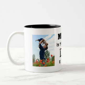 Caneca De Café Em Dois Tons Tasse 2 Couleurs Best Dad ever photo customizable