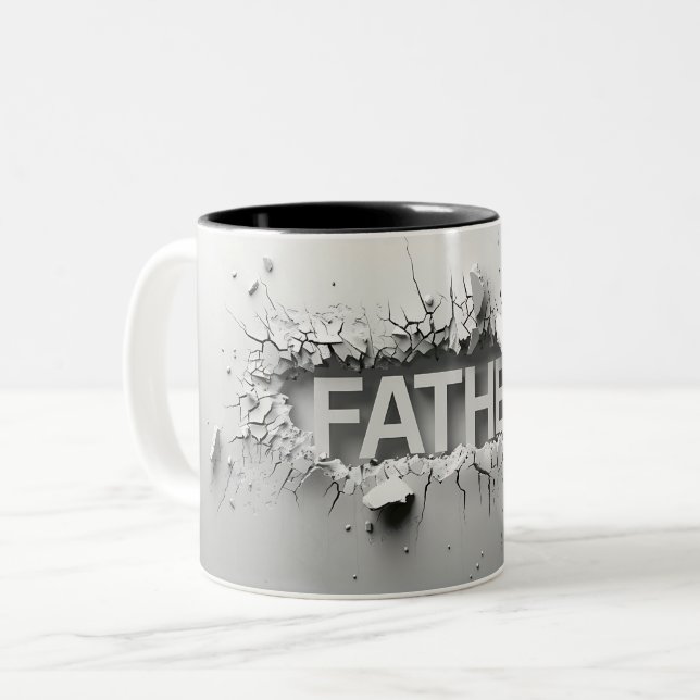 Caneca De Café Em Dois Tons Tasse 2 Couleurs Father (Frente Esquerda)