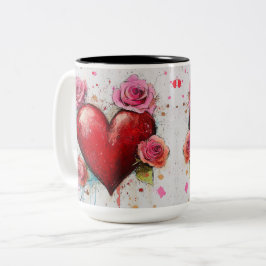 Caneca De Café Em Dois Tons Tasse 2 Couleurs Personalized Valentine Coffee Mug