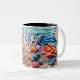 Caneca De Café Em Dois Tons Tasse 2 Couleurs Under the sea Mug, Ocean Vibes Dr