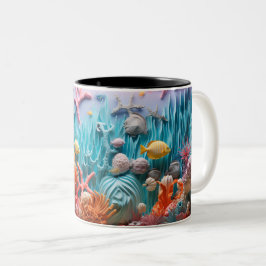 Caneca De Café Em Dois Tons Tasse 2 Couleurs Under the sea Mug, Ocean Vibes Dr