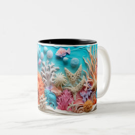 Caneca De Café Em Dois Tons Tasse 2 Couleurs Under the sea Mug, Ocean Vibes Dr
