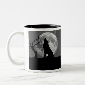 Caneca De Café Em Dois Tons Tasse Artistique Nature et Pleine Lune