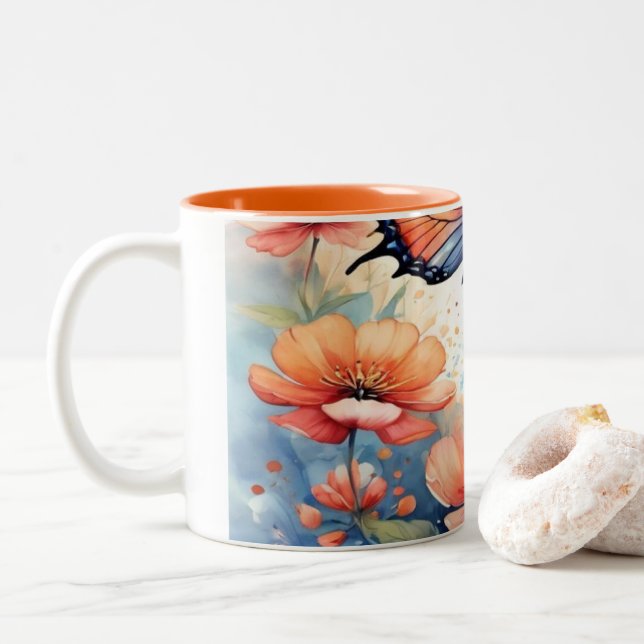 Caneca De Café Em Dois Tons Tasse de boisson Nature (Com Donut)