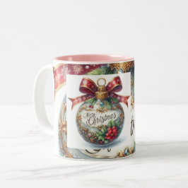 Caneca De Café Em Dois Tons Tasse Merry Christmas