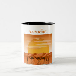 Caneca De Café Em Dois Tons Tatooine Sunset Mug, Men's & Women's mug, camel