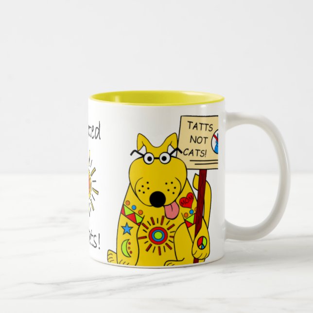 CANECA DE CAFÉ EM DOIS TONS TATTS... NÃO OS GATOS! (Direita)