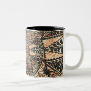 Caneca De Café Em Dois Tons Tatuagem primitiva havaiana Kapa Tapa