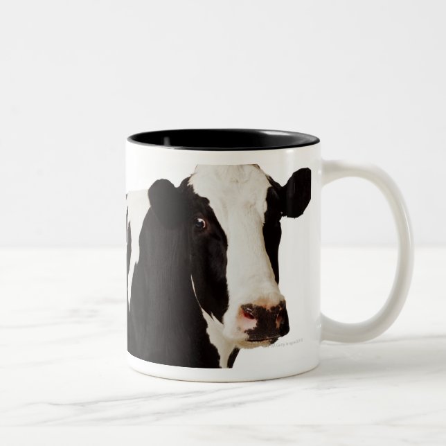 Caneca De Café Em Dois Tons Taurus do Bos da vaca | de Holstein (Direita)