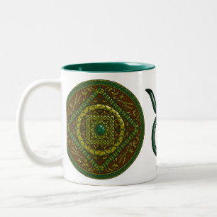 Caneca De Café Em Dois Tons Taurus Mandala Mug