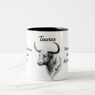 Caneca De Café Em Dois Tons Taurus, Touro de Café